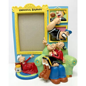 VTG Popeye & Friends Picture Frame 3D Universal Studios Resin Frame 3x5 photo